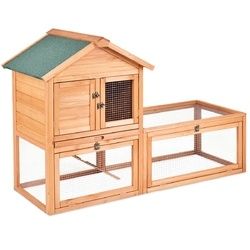 56" Pet Supplies Wooden House Rabbit Hutch Chicken Coops Cage