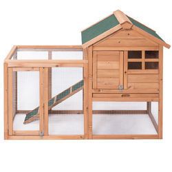 Wooden Rabbit Hutch Chicken Coop