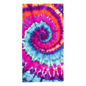 Psychedelic Tie Dye Beach Towel; 30" x 60"