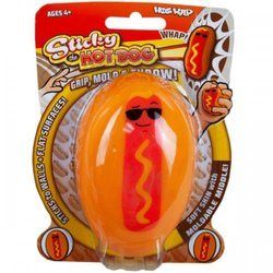 Hot Dog Sticky Throw Toy (pack of 12)