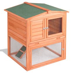 Wooden Rabbit Hutch Chicken Cage with Tray