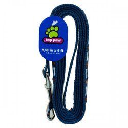 Large Adjustable Blue Bone Print Pet Leash (pack of 18)