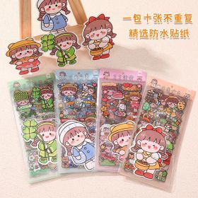 4PCS Arca Paste Pet Sticker Cartoon Cute Waterproof Sticker Pack for Children and Girls Cut Free Stickers