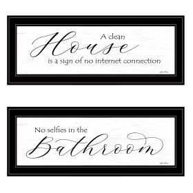 "Household Humor" 2-Piece Vignette by Lori Deiter; Black Frame