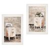 Trendy Decor 4U "Laundry Room" Framed Wall Art; Modern Home Decor 2 Piece Vignette for Living Room; Bedroom & Farmhouse Wall Decoration by Lori Deiter