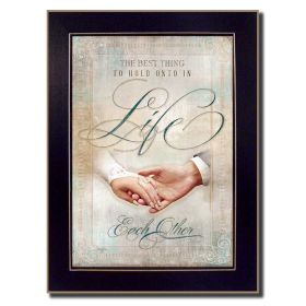 "Each Other" By Mollie B.; Printed Wall Art; Ready To Hang Framed Poster; Black Frame