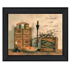 "Friendship is the Spice of Life" By Billy Jacobs; Printed Wall Art; Ready To Hang Framed Poster; Black Frame