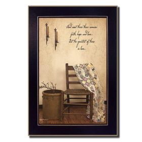 "These Three Remain" By Susan Boyer; Printed Wall Art; Ready To Hang Framed Poster; Black Frame