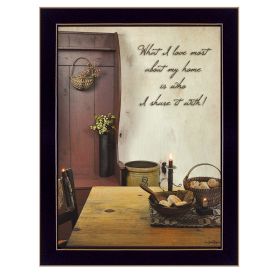 "What I love Most" By Susan Boyer; Printed Wall Art; Ready To Hang Framed Poster; Black Frame