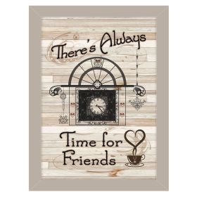 "Time for Friends" by Millwork Engineering; Ready to Hang Framed Print; Sand Frame