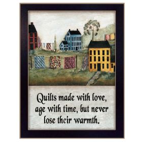 "Quilts Made With Love" By Pat Frisher; Printed Wall Art; Ready To Hang Framed Poster; Black Frame