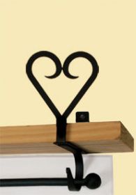 Heart - Curtain Shelf Brackets