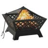 vidaXL Fire Pit with Poker 25.2" XXL Steel