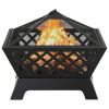 vidaXL Fire Pit with Poker 25.2" XXL Steel