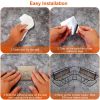 2Pcs Corner Shower Caddy Shelves Wall Mounted Basket Rack Bathroom Shampoo Holder Storage Organizer