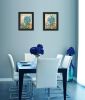 "Paris Blue Collection" 2-Piece Vignette By Ed Wargo; Printed Wall Art; Ready To Hang Framed Poster; Black Frame