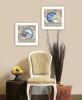 "The Farmhouse Blues Collection" 2-Piece Vignette By Linda Spivey; Ready to Hang Framed Print; White Frame