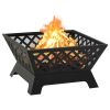 vidaXL Fire Pit with Poker 25.2" XXL Steel