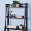 Bathroom Over Toilet Shelf Wooden Espresso Space Saver with 3 Shelves