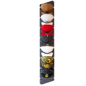 1 PC Hat Rack For Baseball Caps; 7/14 Pockets Foldable Baseball Cap Display Rack; Door Back Wall Non-Woven Large Hanging Hat Storage Bag (Quantity: Single Row)