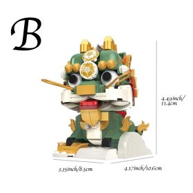 1pc Building Blocks Ornament; Chinese New Year Gifts; Doll Ornaments To Attract Blessings And Wealth 4.61"âˆšÃ³3.86"âˆšÃ³3.07" (style: B, Quantity: 1pc)