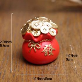 1pc Resin Wealth Tree Ornaments (2.68"âˆšÃ³2.17"1.97"); Treasure Basin; Home Decorations; Holiday Gifts (style: C)