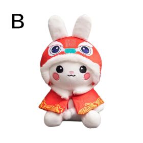 1pc Rabbit Doll (9.84"âˆšÃ³4.72"); Lion Plush Toys; New Year's Mascot; Holiday Gifts; Pillow Decorations (style: B)