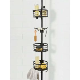 Rust-Resistant Tension Pole Shower Caddy; 3 Shelves; Oil Rubbed Bronze Finish (Actual Color: Oil-Rubbed Bronze)