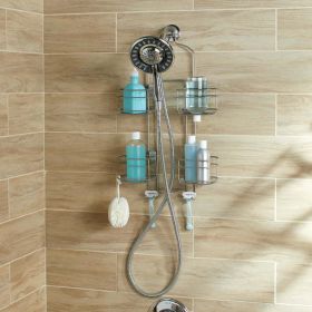 Expandable over-the-Shower Caddy; 4 Shelves; Oil Rubbed Bronzec (Actual Color: Satin Nickel)