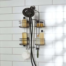 Expandable over-the-Shower Caddy; 4 Shelves; Oil Rubbed Bronzec (Actual Color: Oil Rubbed Bronze)