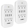 6 Outlet Wall Plug Extender with 4 USB Ports (4.8A Total); Multi Plug Outlet Adapter Wall Surge Protector 15A Electrical Outlet Expander with USB Port