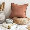 Linen Throw pillow;  18x18 inch Linen Accent Pillow