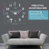 3 in 1 3D Frameless DIY Wall Clock Home Living Room Creative Wall Clock Acrylic Diy European Wall Stickers Decorative Wall Clock Watch Living Room Bed