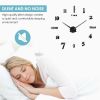 3 in 1 3D Frameless DIY Wall Clock Home Living Room Creative Wall Clock Acrylic Diy European Wall Stickers Decorative Wall Clock Watch Living Room Bed