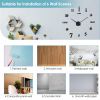 3 in 1 3D Frameless DIY Wall Clock Home Living Room Creative Wall Clock Acrylic Diy European Wall Stickers Decorative Wall Clock Watch Living Room Bed