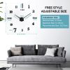 3 in 1 3D Frameless DIY Wall Clock Home Living Room Creative Wall Clock Acrylic Diy European Wall Stickers Decorative Wall Clock Watch Living Room Bed